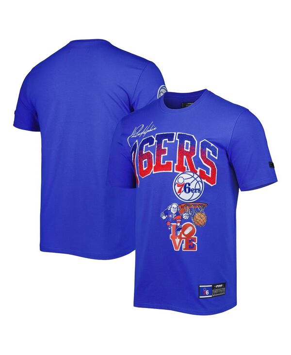 プロスタンダード メンズ トップス Tシャツ Pro Standard Men's Royal Philadelphia 76ers Hometown Chenille T-shirt Royal