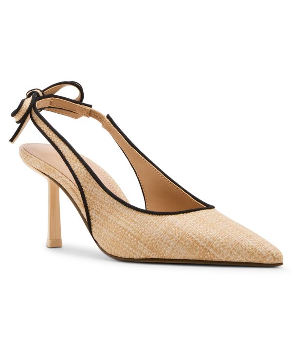 マッデンガール レディース シューズ パンプス Madden Girl Women's Bizzy Slingback Bow Pumps Light Natural Raffia