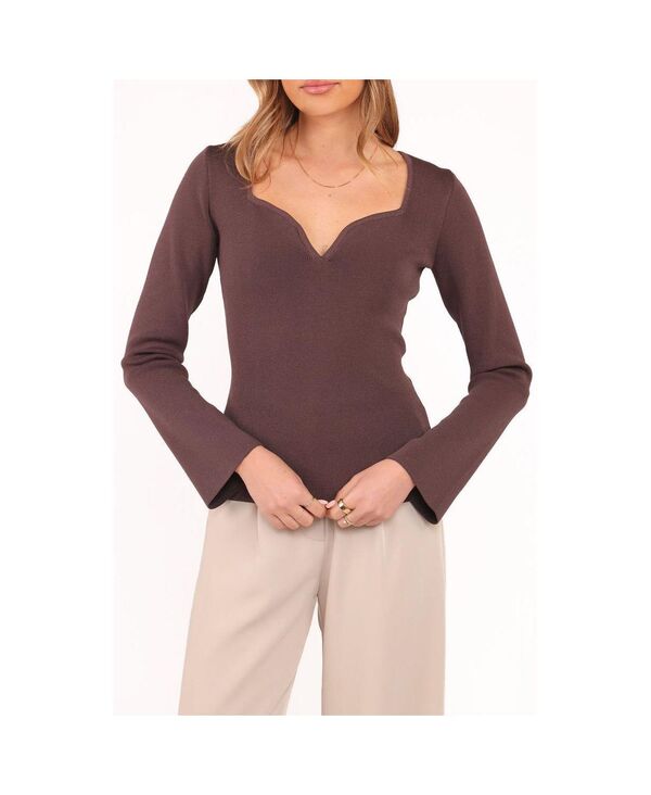 Petal and Pup レディース トップス シャツ Petal and Pup Women's Trinity Long Sleeve Top Chocolate brown ブラウン｜ReVida 店