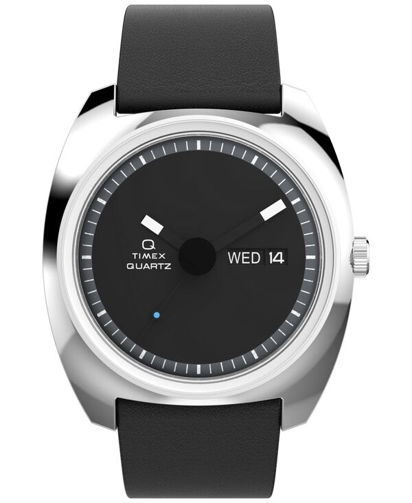 引き分けメックス メンズ 佩び物 ウォッチ なめし革 Timex Men\u0027s Quartz Analog Black Leather Watch 37粍 Black 黒いこと
