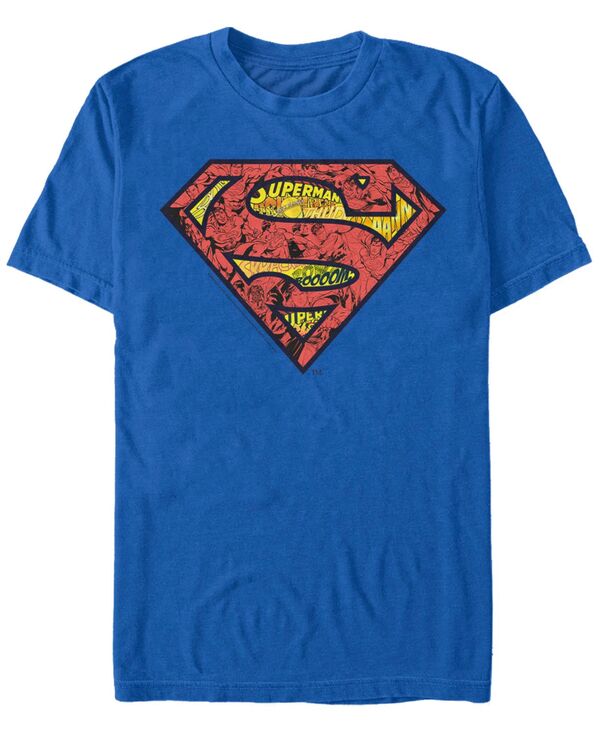 フィフスサン メンズ トップス Tシャツ ロゴ Fifth Sun DC Men'superman Comic Filled Logo Short Sleeve T-Shirt Royal