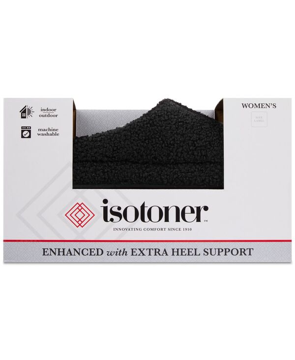 アイソトナー レディース シューズ サンダル Isotoner Signature Women's Fiona Berber Clog Slippers Black ブラック