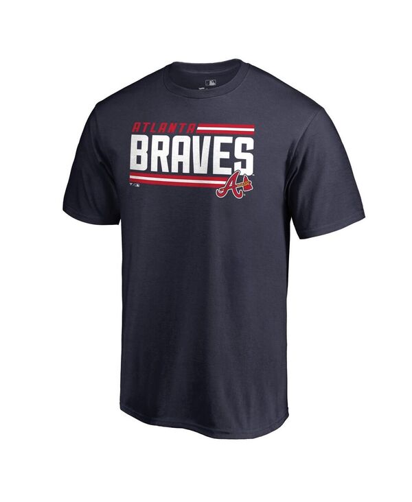 ファナティクス メンズ トップス Tシャツ Fanatics Men's Navy Atlanta Braves Onside Stripe T-Shirt Navy ネイビー