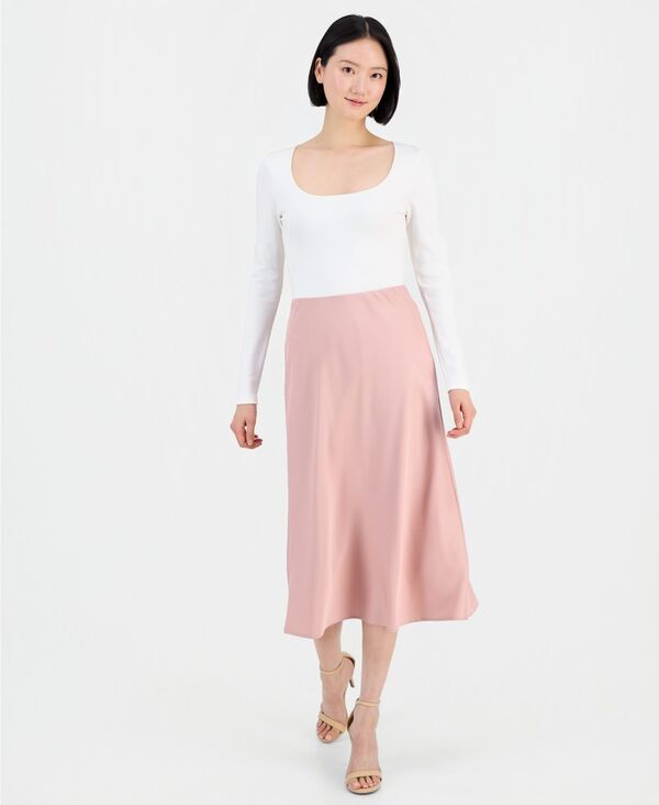 タハリエーエスエル レディース ボトムスカート ミディ サテン Tahari ASL Women'satin Pull-On Midi Skirt Rose Petal