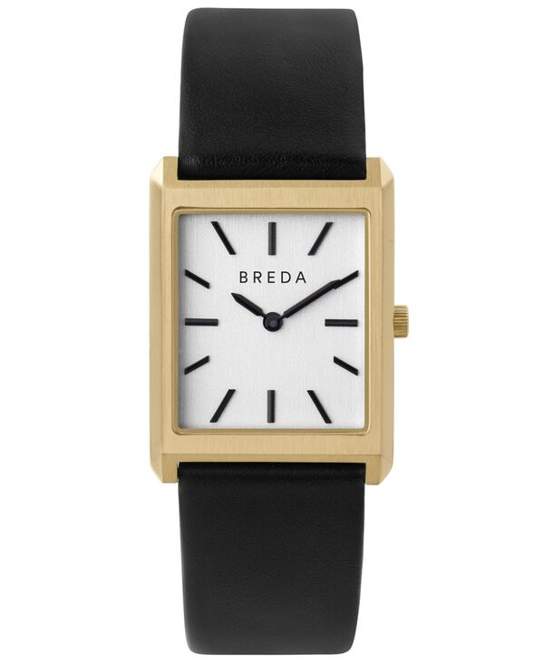 ブレダ レディース アクセサリー 腕時計 レザー BREDA Women's 'Virgil' 1736black Leather Strap Watch 26mm Gold/Black/Ivory アイボリー
