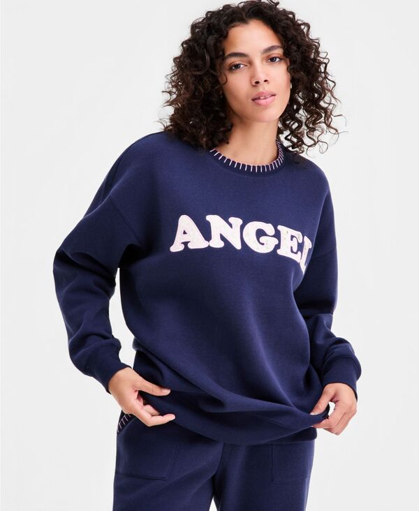 シンシアリージュルズ レディース アウター パーカー・スウェット クルーネック シャツ Sincerely Jules Juniors' Whipstitched Crewneck Sweatshirt Navy Blazer ネイビー