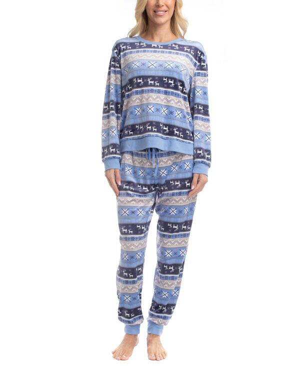 ムクルクス レディース アンダーウェア ナイトウェア MUK LUKS Mountain Vibes PJ Set Snow Reindeer 13,286円