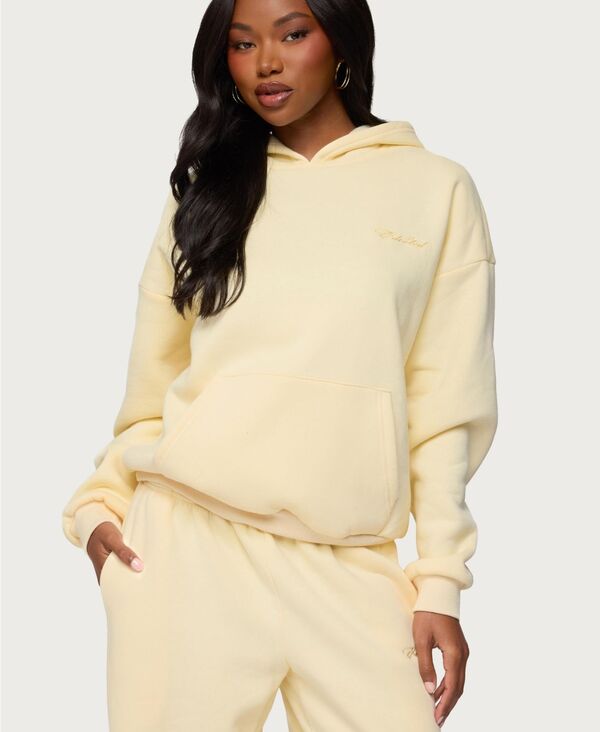 アディクテッド レディース アウター パーカー・スウェット Edikted Women's Basic Girl Oversized Hoodie Yellow イエロー