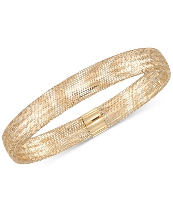 イタリアン ゴールド レディース アクセサリー ブレスレット・バングル・アンクレット Italian Gold Stretch Bangle Bracelet in 14k Yellowhite orose Gold Made in Italyellow Gold イエロー