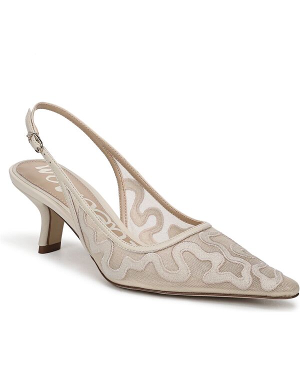 サムエデルマン レディース シューズ パンプス Sam Edelman Women's Bianka Slingback Pumps Modern Ivory Mesh Fabric アイボリー