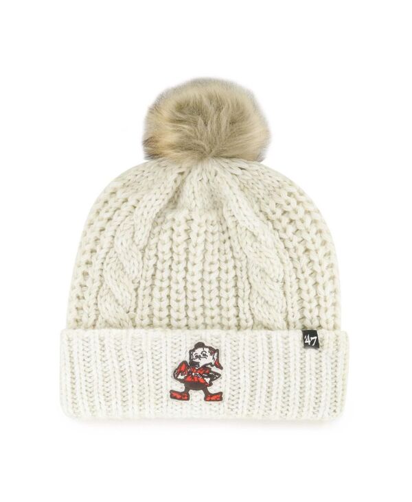 47 ブランド レディース アクセサリー 帽子 ニット '47 Brand Women's Cream Cleveland Browns Meeko Cuffed Knit Hat with Pom Cream クリーム