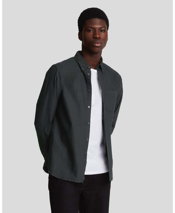ライルアンドスコット メンズ トップス プルオーバー オックスフォード Lyle \u0026 Scott Men\u0027s Tonal Eagle Plain Oxford Shirt Jet black 黒いこと
