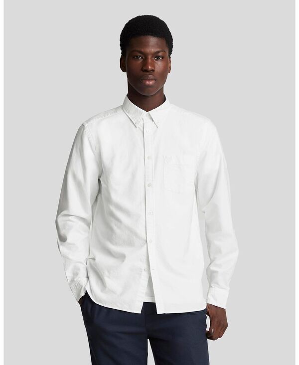 ライルアンドスコット メンズ トップス プルオーバー オックスフォード Lyle \u0026 Scott Men\u0027s Tonal Eagle Plain Oxford Shirt White 白いこと