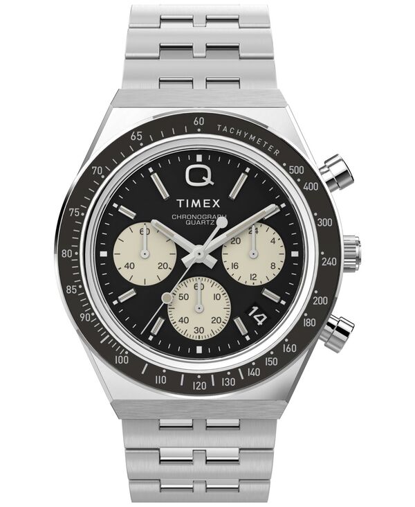 タイメックス メンズ アクセサリー 腕時計 Tシャツ Timex Men's Analog Silver-Tone Stainlessteel Watch 40mm Silver シルバー