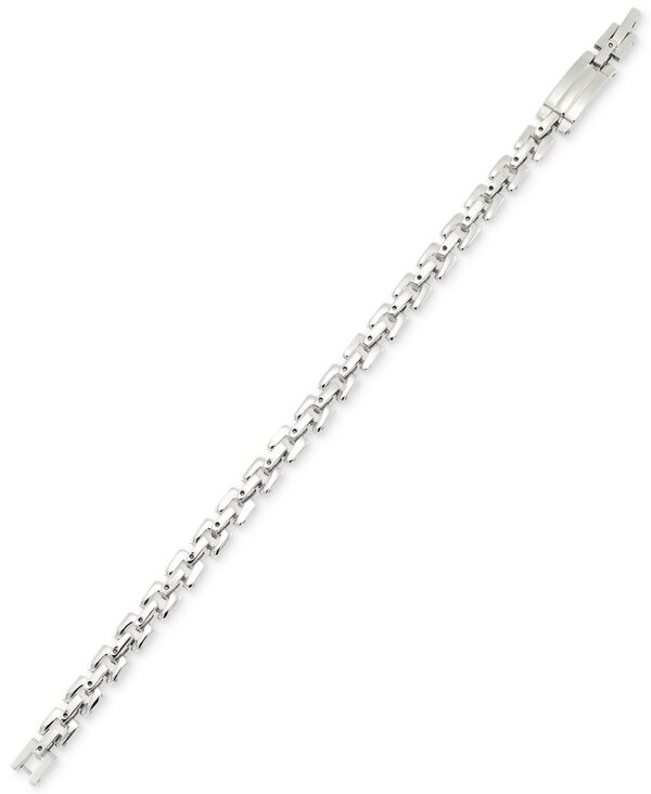 シモン アイ スミス メンズ アクセサリー ブレスレット・バングル・アンクレット Tシャツ LEGACY for MEN by Simone I. Smith Men'square Link Bracelet in Stainlessteel Stainlessteel