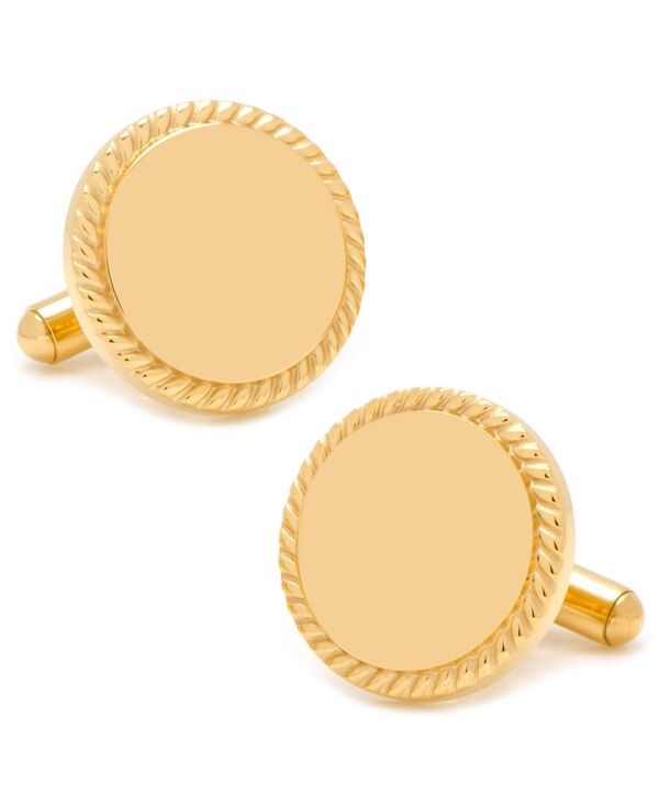 カフリンクス メンズ アクセサリー カフスボタン Cufflinks Inc. Ox and Bull Trading Co. Rope Borderound Engravable Cufflinks Gold-Tone ゴールド