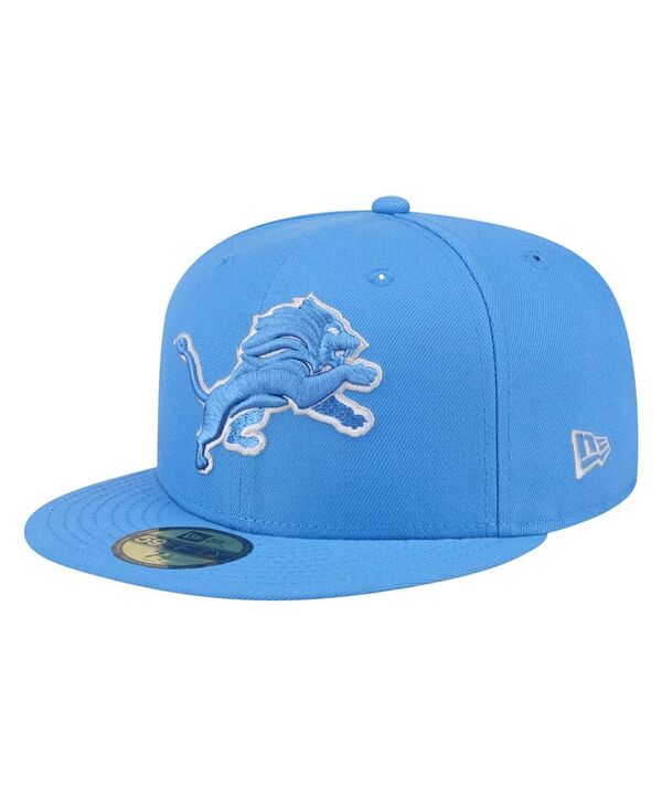 ニューエラ メンズ アクセサリー 帽子 New Era Men's Blue Detroit Lions Omaha 59FIFTY Fitted Hat Blue ブルー|ReVida 店