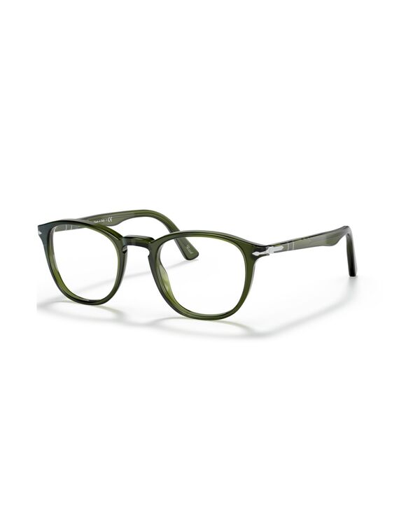 ペルソル メンズ 添え物 サングラス・アイウェア Persol Men\u0027s Round Eyeglasses PO3143V Olive Green Transparent 緑であること
