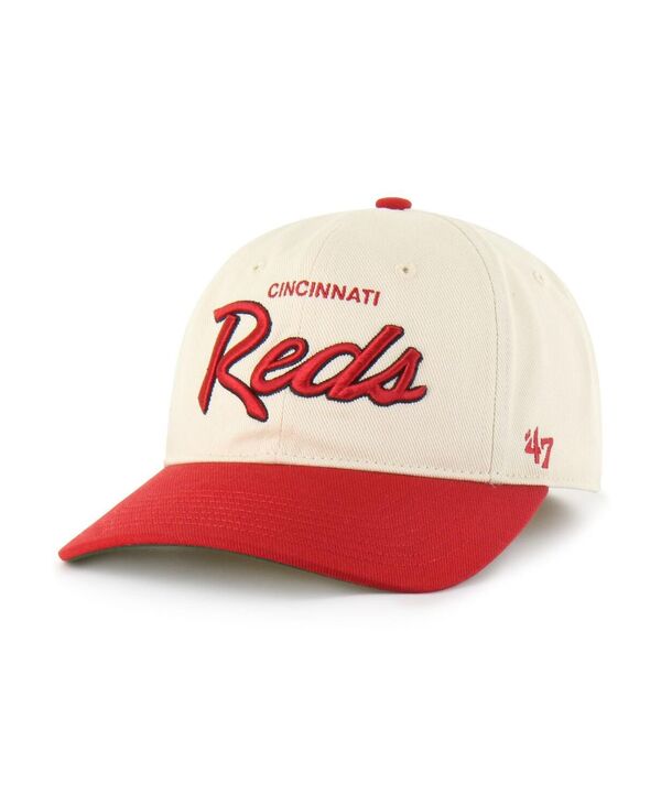 47 ブランド メンズ アクセサリー 帽子 '47 Brand Men's Natural Cincinnati Reds Crosstown Franchise Fitted Hat Red レッド
