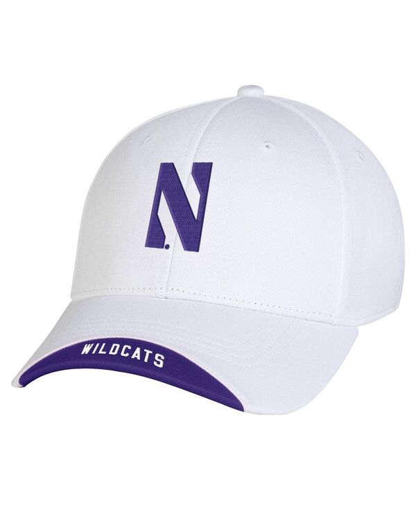 アンダーアーマー メンズ アクセサリー 帽子 Under Armour Men's White Northwestern Wildcatsideline Blitzing Accent Flex Hat White ホワイト