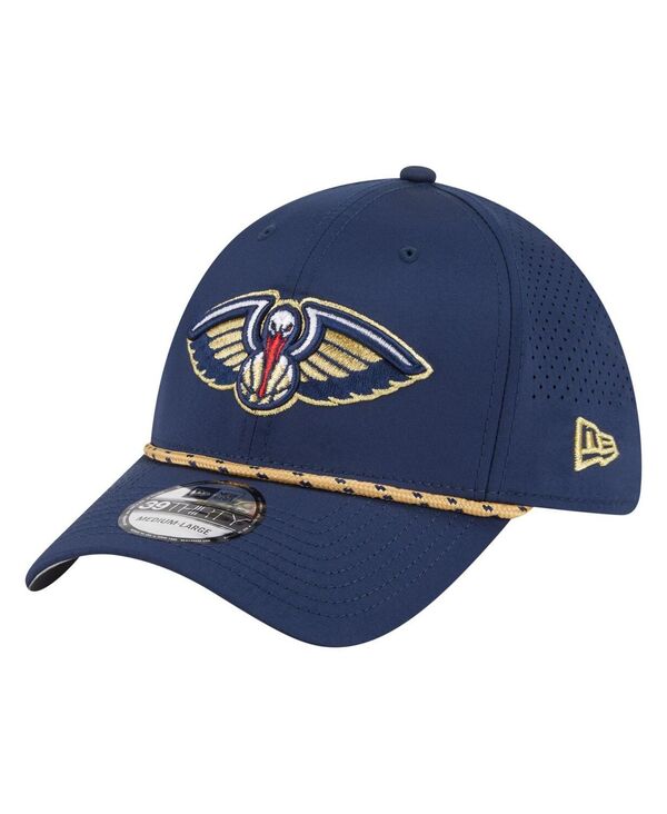 ニューエラ メンズ アクセサリー 帽子 New Era Men's Navy New Orleans Pelicans Featherweight Poly Rope Flex 39Thirty Hat Navy ネイビー