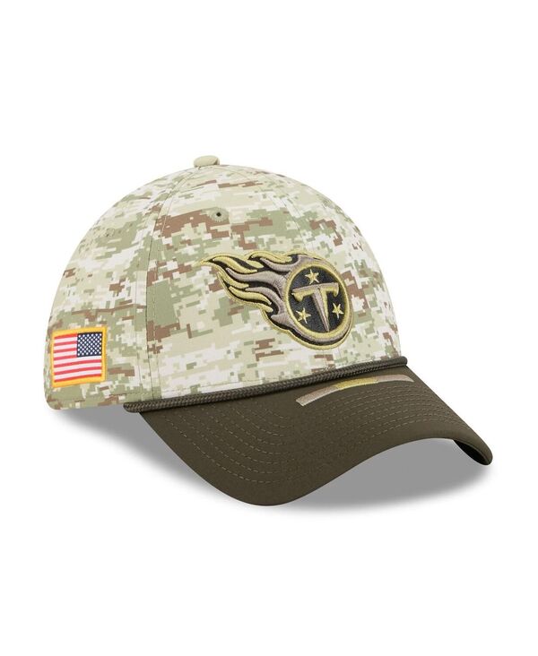 ニューエラ メンズ アクセサリー 帽子 New Era Men's Camo/Dark Green Tennessee Titans 2025 Salute to Service 39THIRTY Flex Hat Camo Dark Green グリーン