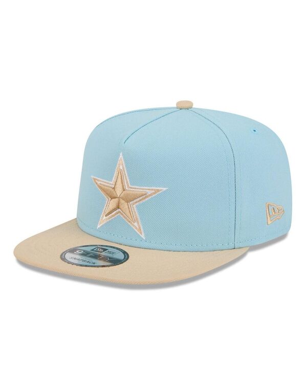 ニューエラ メンズ アクセサリー 帽子 New Era Men's Light Blue/Brown Dallas Cowboys Two-Tone Color Pack A-Frame 9FIFTY Snapback Hat Light Blue ブルー|ReVida 店