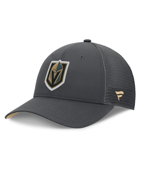 ファナティクス メンズ アクセサリー 帽子 Fanatics Men's Charcoal Vegas Golden Knights Authentic Pro Home Ice Trucker Adjustable Hat Charcoal チャコール