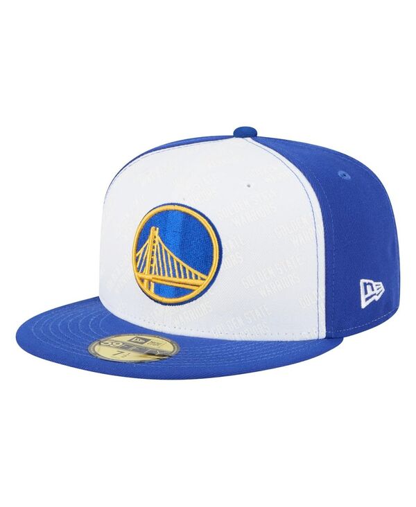 ニューエラ メンズ アクセサリー 帽子 New Era Men's White/Royal Golden State Warriors Repeat 59Fifty Fitted Hat White Royal ホワイト 9,436円