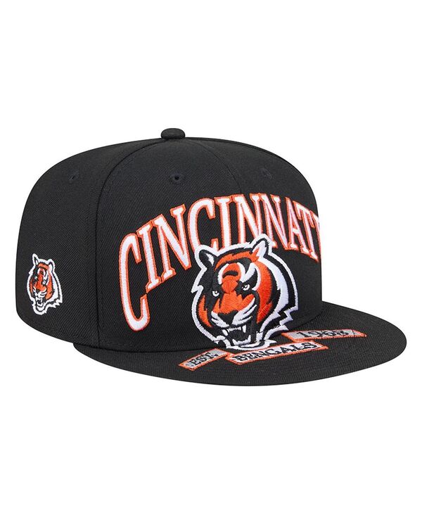 ニューエラ メンズ アクセサリー 帽子 New Era Men's Black Cincinnati Bengals Head Oversized 59FIFTY Fitted Hat Black ブラック 12,056円