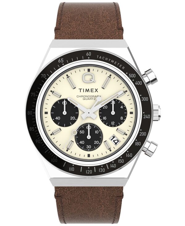 タイメックス メンズ アクセサリー 腕時計 レザー Timex Men's Analog Brown Leather Watch 40mm Brown ブラウン