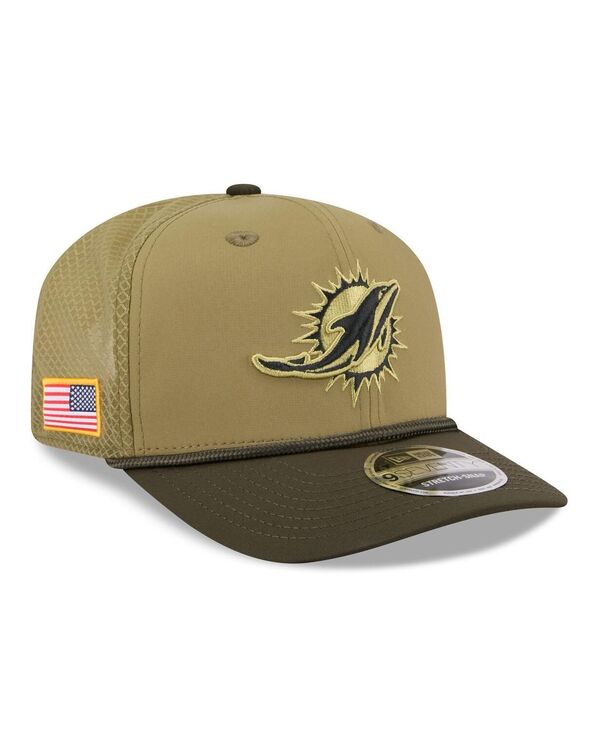 ニューエラ メンズ アクセサリー 帽子 New Era Men's Green Miami Dolphins 2025 Salute to Service 9SEVENTY Adjustable Hat Green グリーン