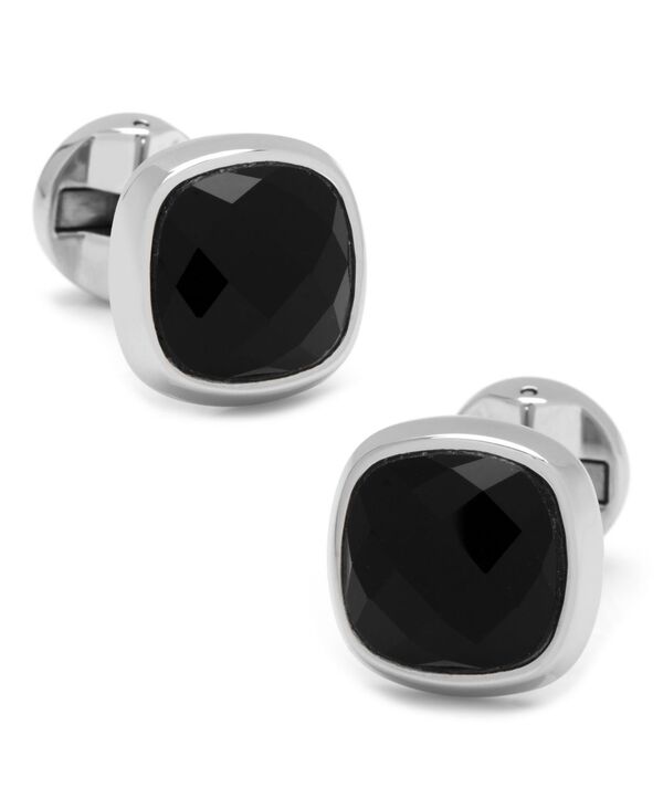 カフリンクス メンズ アクセサリー カフスボタン Cufflinks Inc. Faceted Onyx Cushion Cufflinks Black ブラック