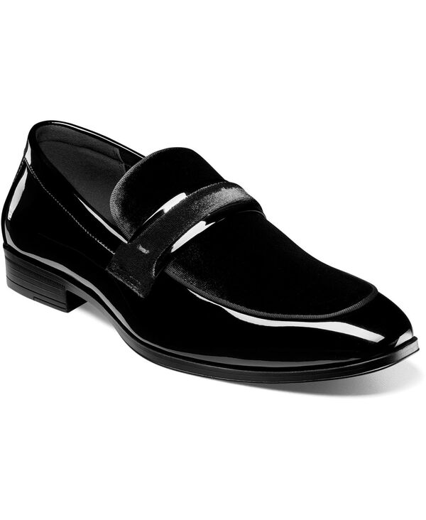 ステイシーアダムス メンズ シューズ スリッポン・ローファー Stacy Adams Men'spratley Moc Toe Saddle Slip On Loafer Black ブラック
