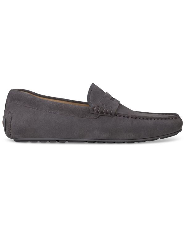ヒューゴボス メンズ シューズ スリッポン・ローファー スエード Hugo Boss Men's Noel Suede Penny Loafer Medium Grey グレー