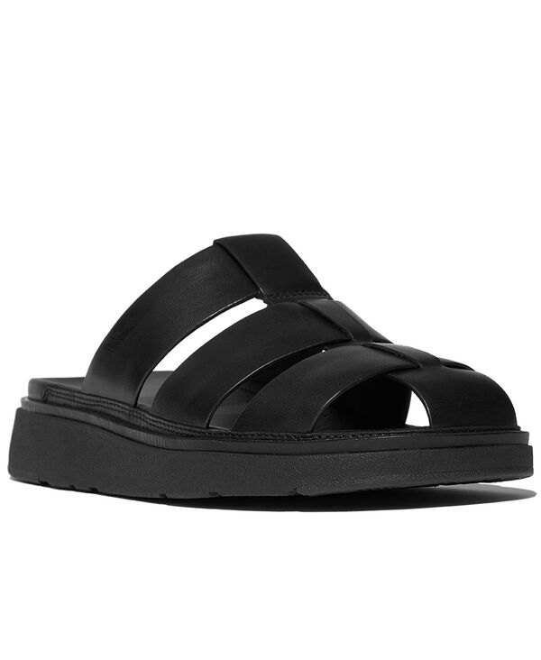 フィットフロップ メンズ シューズ スリッポン・ローファー FitFlop Men'slip On Fisherman Mules Black ブラック