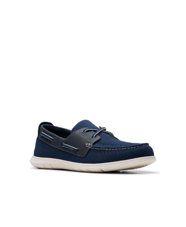 クラークス メンズ シューズ スリッポン・ローファー Clarks Men's Flexway Tie Casual Slip On Boat Shoe Navy combi ネイビー