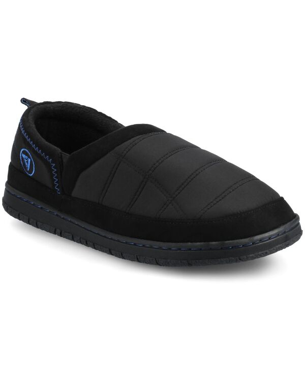 バンス メンズ シューズ サンダル キルティング Vance Co. Men's Jared Warm Quilted Comfort Slipper Clogs Black ブラック