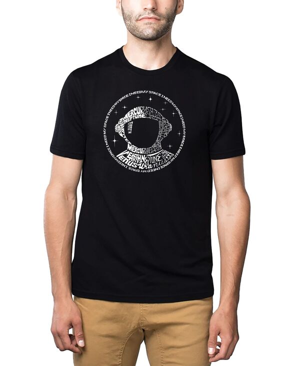 エルエーポップアート メンズ トップス Tシャツ LA Pop Art Men's Premium Blend Word Art I Need My Space Astronaut-shirt Black ブラック|ReVida 店