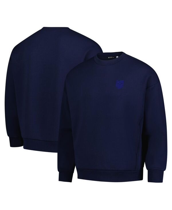 レベルウェア メンズ アウター パーカー・スウェット シャツ LevelWear Men's Navy USMNT Luxe Signature Lineage Tri-Blend Pullover Sweatshirt Navy ネイビー