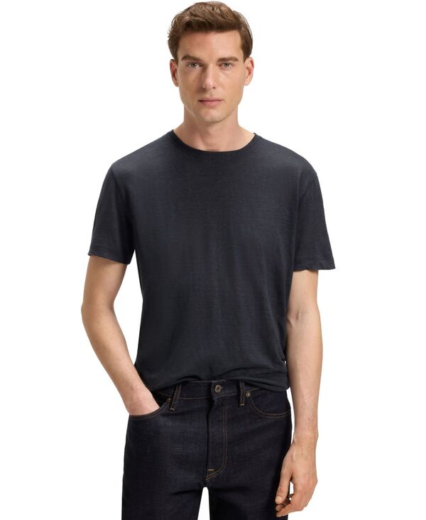 ヒューゴボス レディース トップス プルオーバー リネン Hugo Boss BECKHAM x BOSS Men\u0027soft Linen Regular-Fit-Shirt Dark Blue 青み