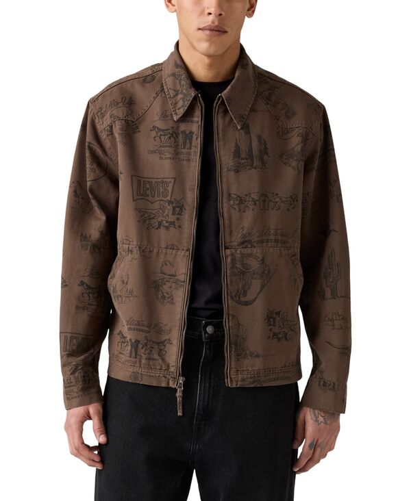 リーバイス メンズ アウター ジャケット・ブルゾン コットン Levi's Men's Cotton Polk Jacket Wild West Bracken - Brown ブラウン