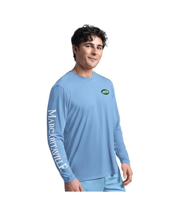マルガリータビル メンズ トップス Tシャツ Margaritaville Men's Light Blue New York Jets Rock Harbor Long Sleeve Rashguard T-Shirt Light Blue ブルー