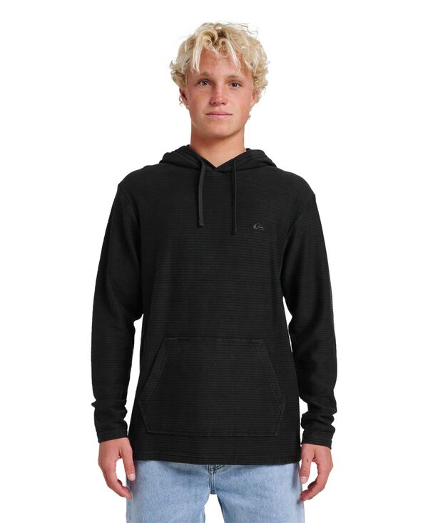 クイックシルバー メンズ アウター パーカー・スウェット 長袖 Quiksilver Men Alamitos Long-Sleeve Pull-On Hoodie Black ブラック