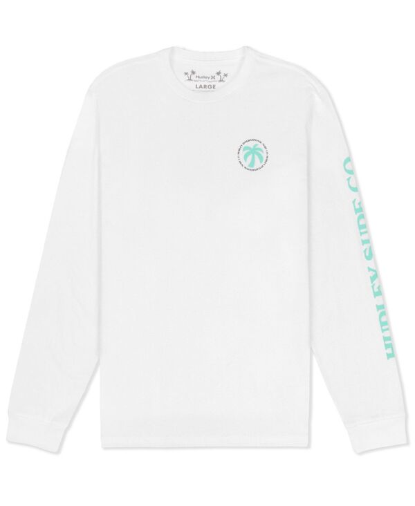 ハーレー メンズ トップス Tシャツ 長袖 Hurley Men Illusions Long-Sleeve T-Shirt White ホワイト