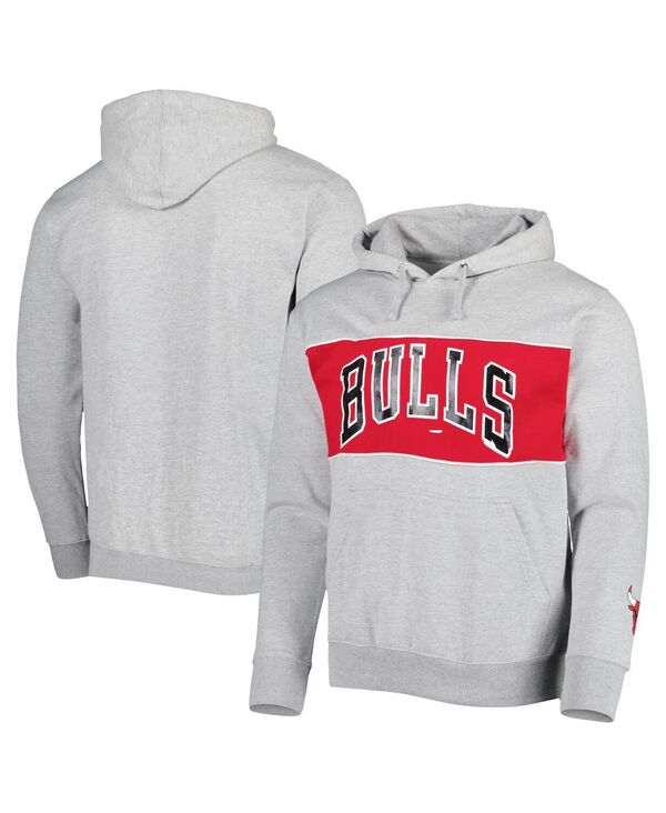 ファナティクス メンズ アウター パーカー・スウェット パイル Fanatics Men's Heather Gray Chicago Bulls Wordmark French Terry Pullover Hoodie Heather Gray グレー