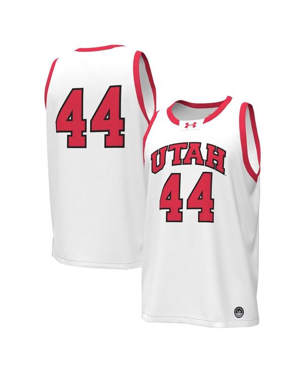 アンダーアーマー メンズ トップス シャツ ジャージー Under Armour Men's #44 White Utah Utes Replica Basketball Jersey White ホワイト