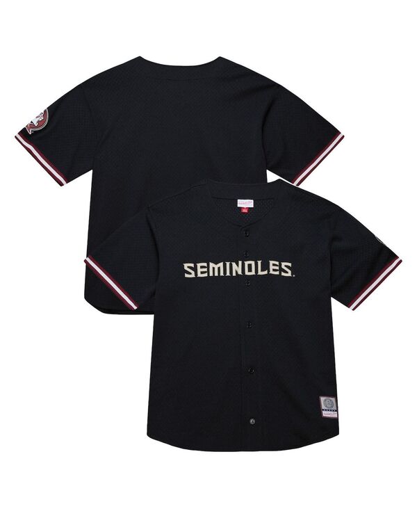 ミッチェル&ネス メンズ トップス シャツ ジャージー Mitchell & Ness Men's Black Florida State Seminoles On The Clock Full-Button Fashion Jersey Black ブラック｜ReVida 店