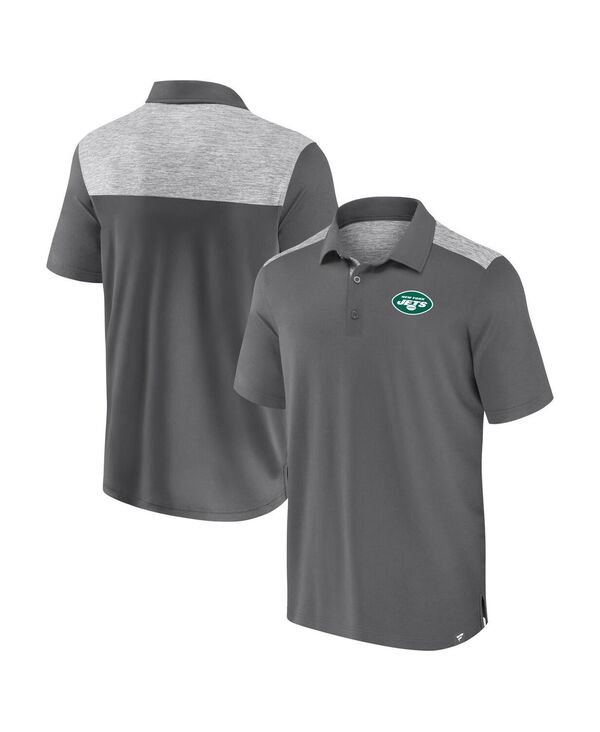 ファナティクス メンズ トップス スポーツシャツ Fanatics Men\u0027s Gray New York Jets Long Shot Polo Shirt Gray 薄墨色