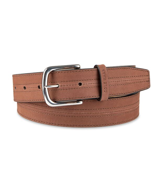 電話を掛けるハーン メンズ 付属品 胴締め なめし革 Cole Haan Men\u0027seam-Stitched Leather Dress Belt Brown 赤銅色